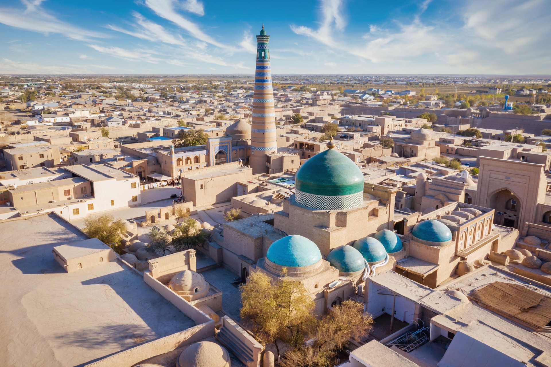 Khiva Хива Uzbekistan Old Town with Islam Khoja Minaret Xiva